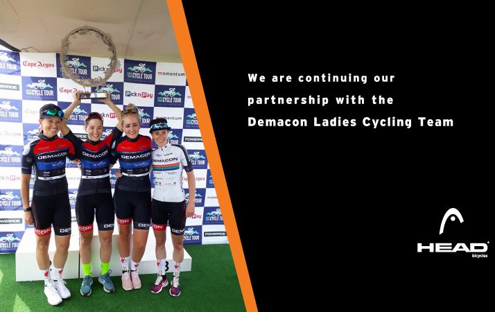 We are continuing our partnership with the Demacon Ladies Cycling Team